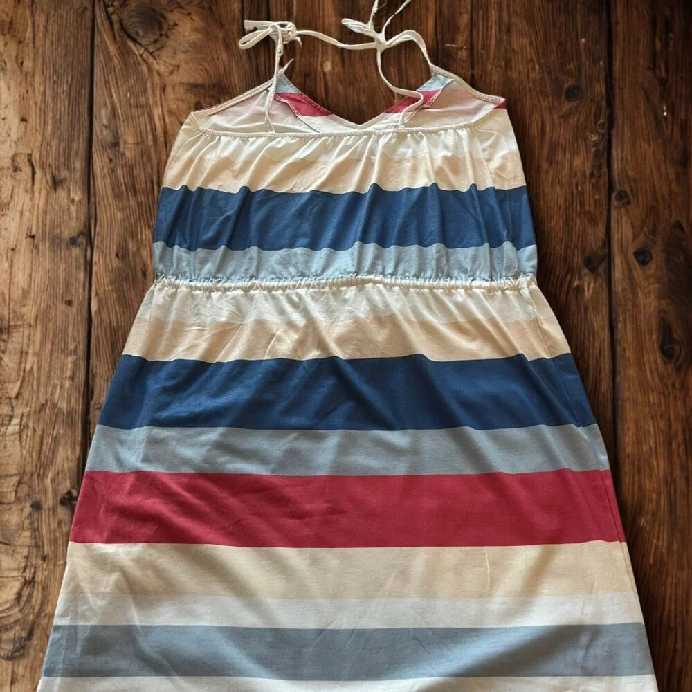 Women's striped sleevelss dress- size XL - Picture 2 of 4